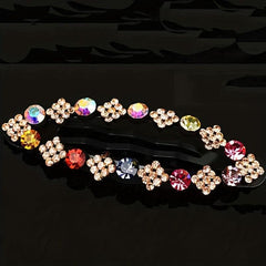 Rhinestone Snap Clip Metal Hairpin for Side Hair Bang Braids