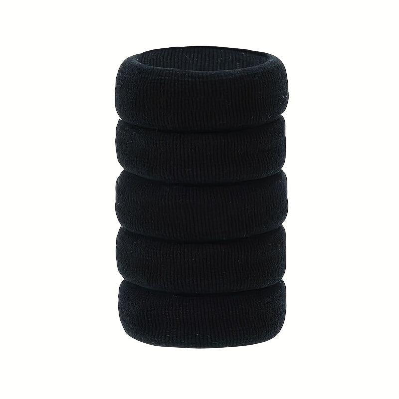 5pcs Soft Thick Seamless Hair Ties Elastic Ponytail Holder No Crease Scrunchie