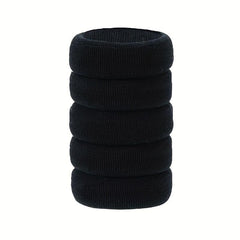 5pcs Soft Thick Seamless Hair Ties Elastic Ponytail Holder No Crease Scrunchie