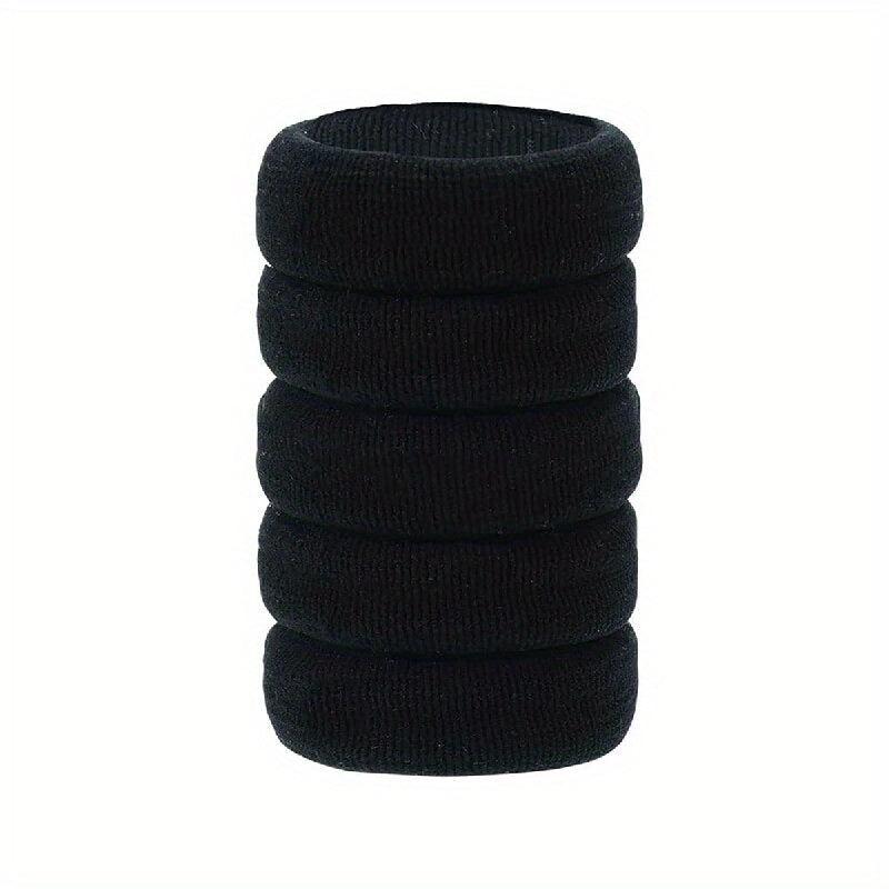 5pcs Soft Thick Seamless Hair Ties Elastic Ponytail Holder No Crease Scrunchie