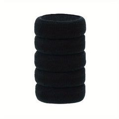 5pcs Soft Thick Seamless Hair Ties Elastic Ponytail Holder No Crease Scrunchie