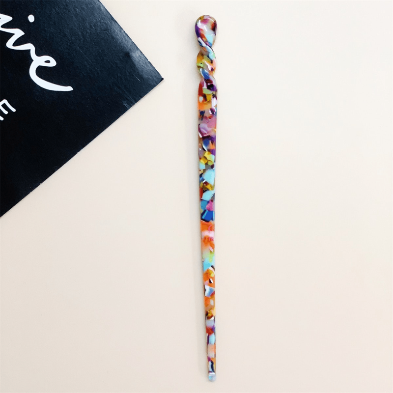Leopard Print Tortoise Shell Hair Pins French Style Hair Clips For Women