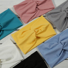 Solid Stretch Headband Cross Knot Hair Band Hair Accessories