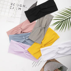 Solid Stretch Headband Cross Knot Hair Band Hair Accessories