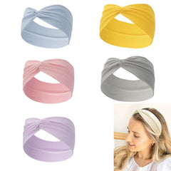 Solid Stretch Headband Cross Knot Hair Band Hair Accessories