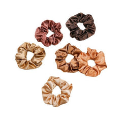 12pcs Solid Silk Scrunchies Hair Ties Ponytail Holder
