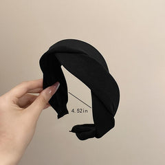Sweet Female Hair Accessories Cloth Headband Twist Hair Hoop Solid