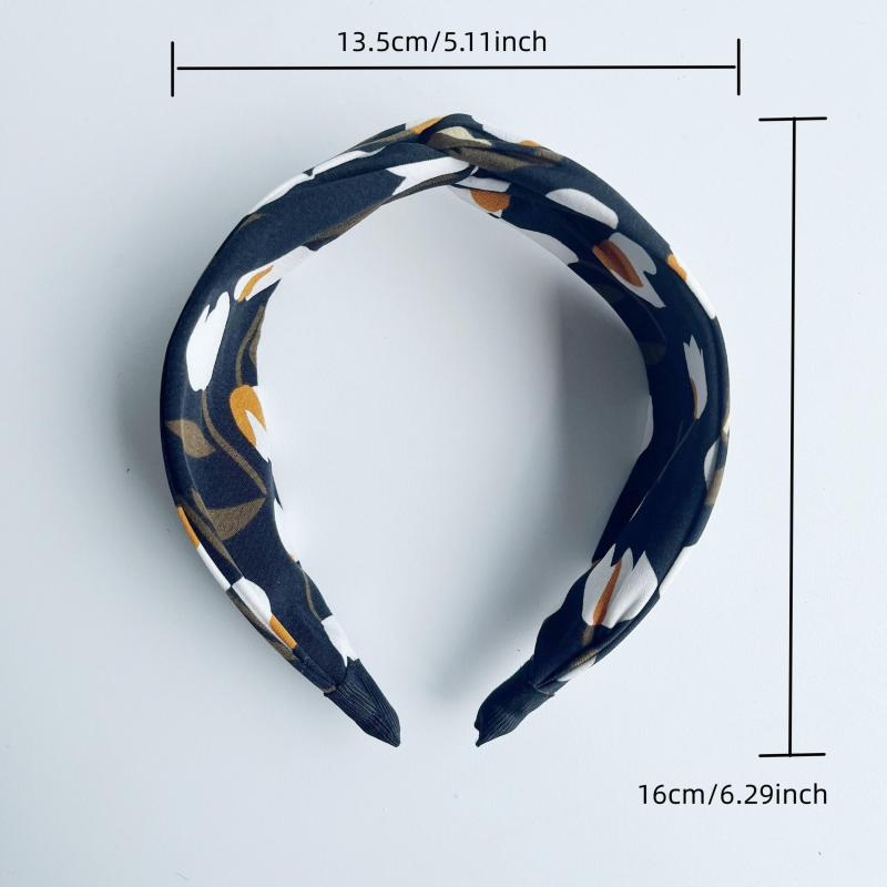 Flower Pattern Headband Vintage Style Hair Accessory