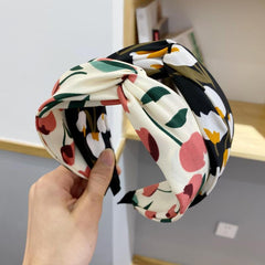 Flower Pattern Headband Vintage Style Hair Accessory