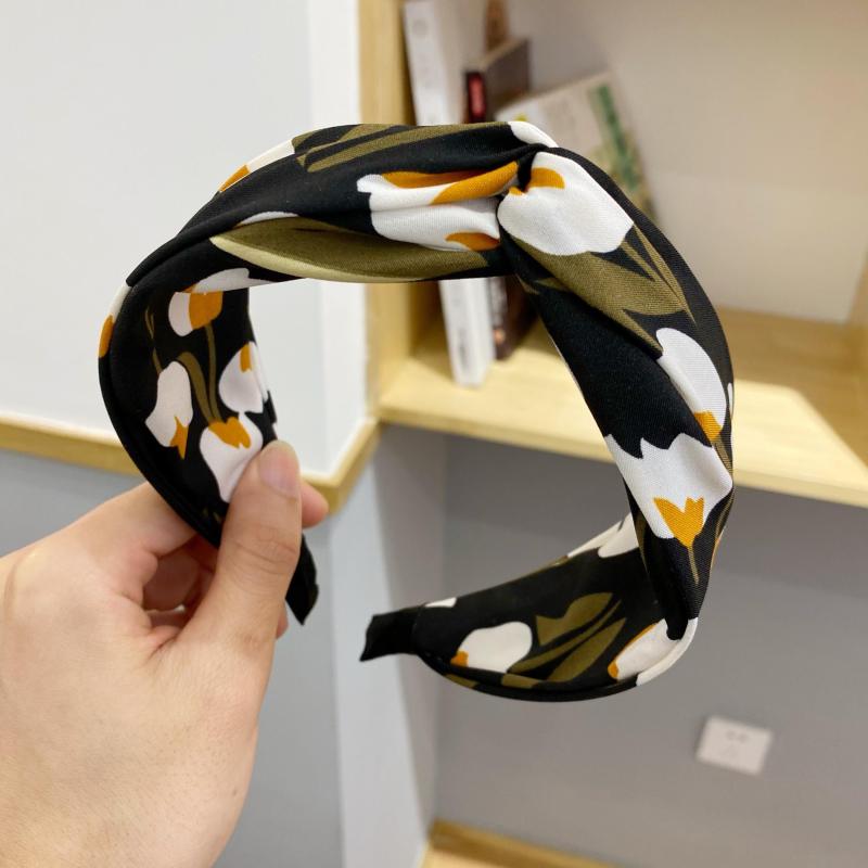 Flower Pattern Headband Vintage Style Hair Accessory