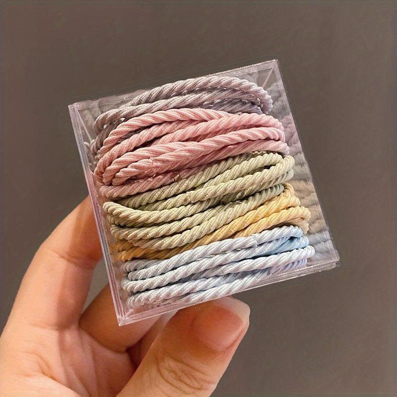 50pcs Minimalist Elastic Hair Band Ponytail Holder