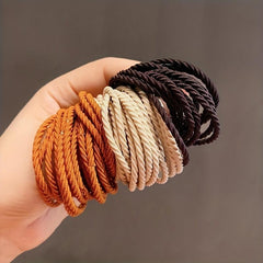 50pcs Minimalist Elastic Hair Band Ponytail Holder
