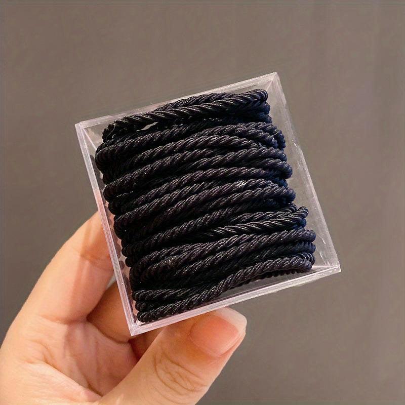 50pcs Minimalist Elastic Hair Band Ponytail Holder