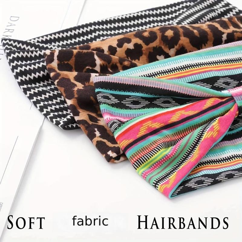 Bohemia Floral Bandeau Headband Wide Knot Hair Scarf Elastic Turban