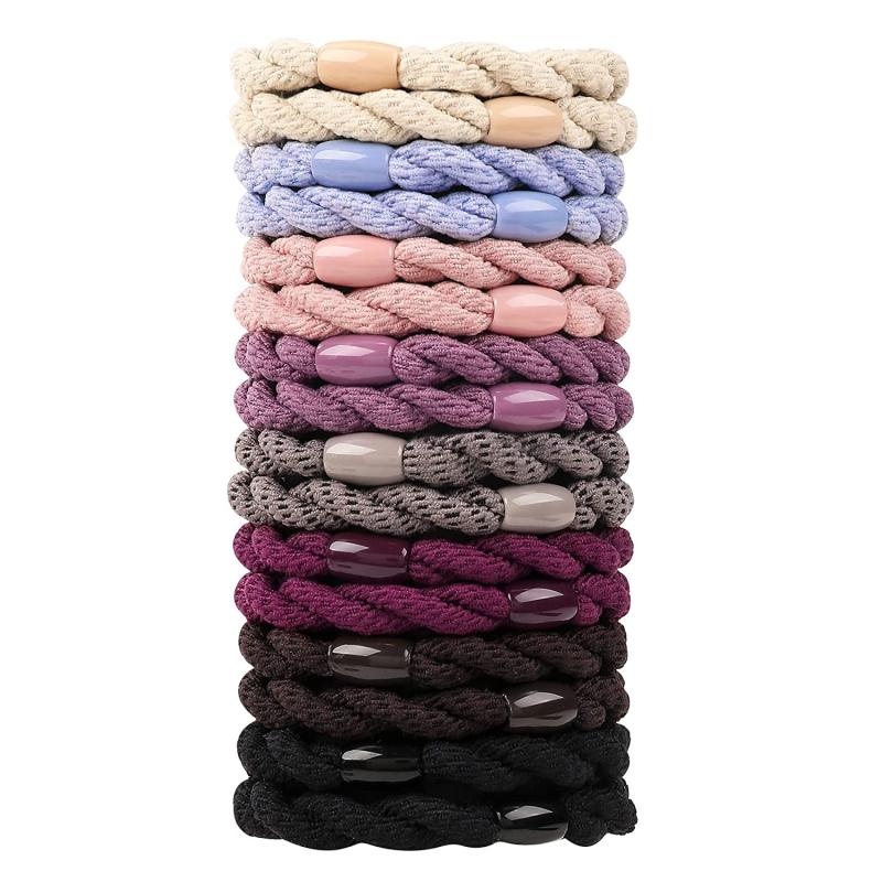 16 Pcs Hair Ties For Thick Hair No Damage Hair Elastics For Women's
