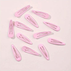 12pcs Solid Hair Clip For Women Girls Accessories