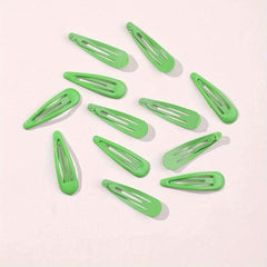 12pcs Solid Hair Clip For Women Girls Accessories