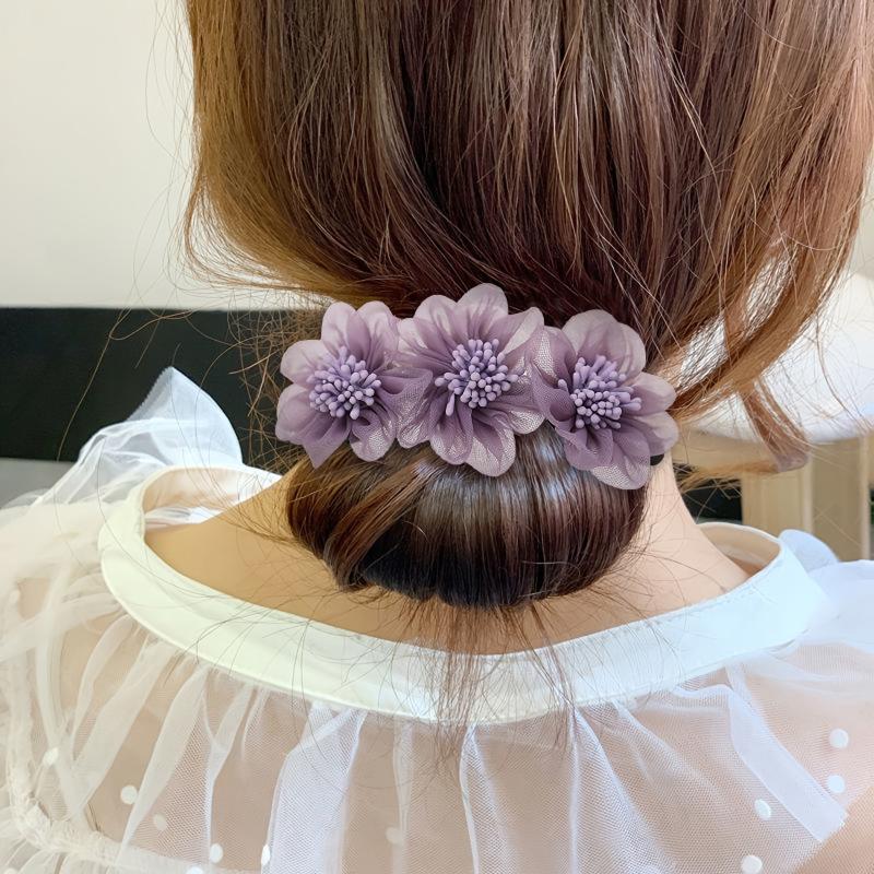 Donut Hair Bun Maker Hair Ties Multicolor Cloth Magic Clip Reusable