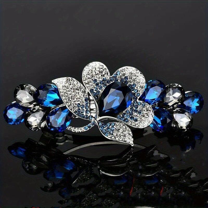 Rhinestone Braid Hair Clip Back Head Hair Clip Large Ponytail Clip
