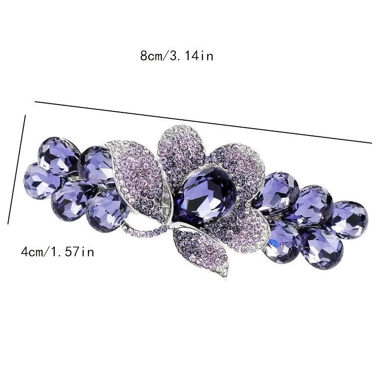 Rhinestone Braid Hair Clip Back Head Hair Clip Large Ponytail Clip