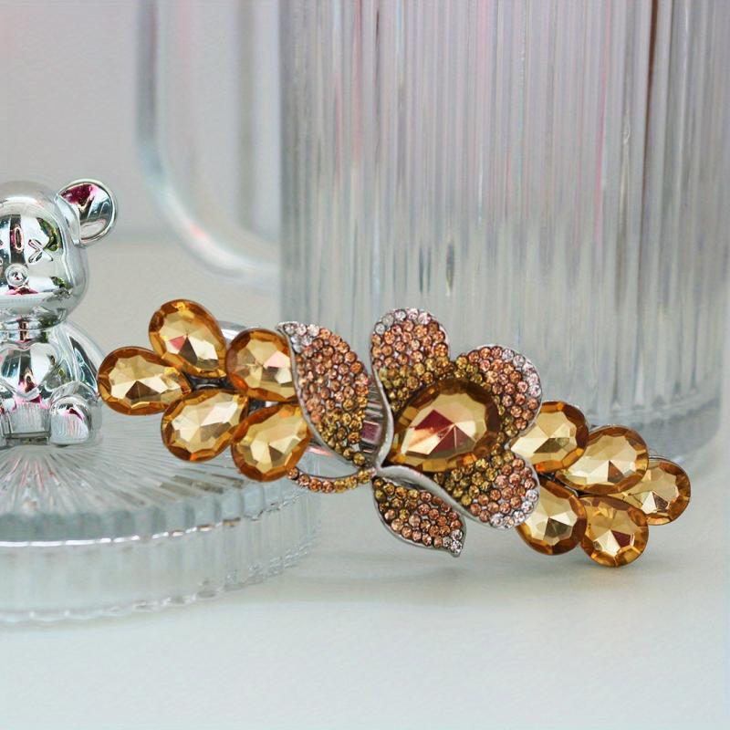 Rhinestone Braid Hair Clip Back Head Hair Clip Large Ponytail Clip