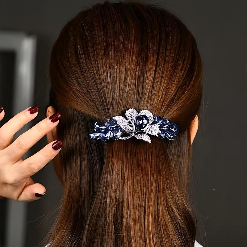 Rhinestone Braid Hair Clip Back Head Hair Clip Large Ponytail Clip