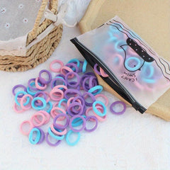 100pcs Colorful Hair Tie Small Seamless High Elasticity Hair Rope Headwear