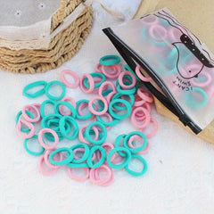 100pcs Colorful Hair Tie Small Seamless High Elasticity Hair Rope Headwear