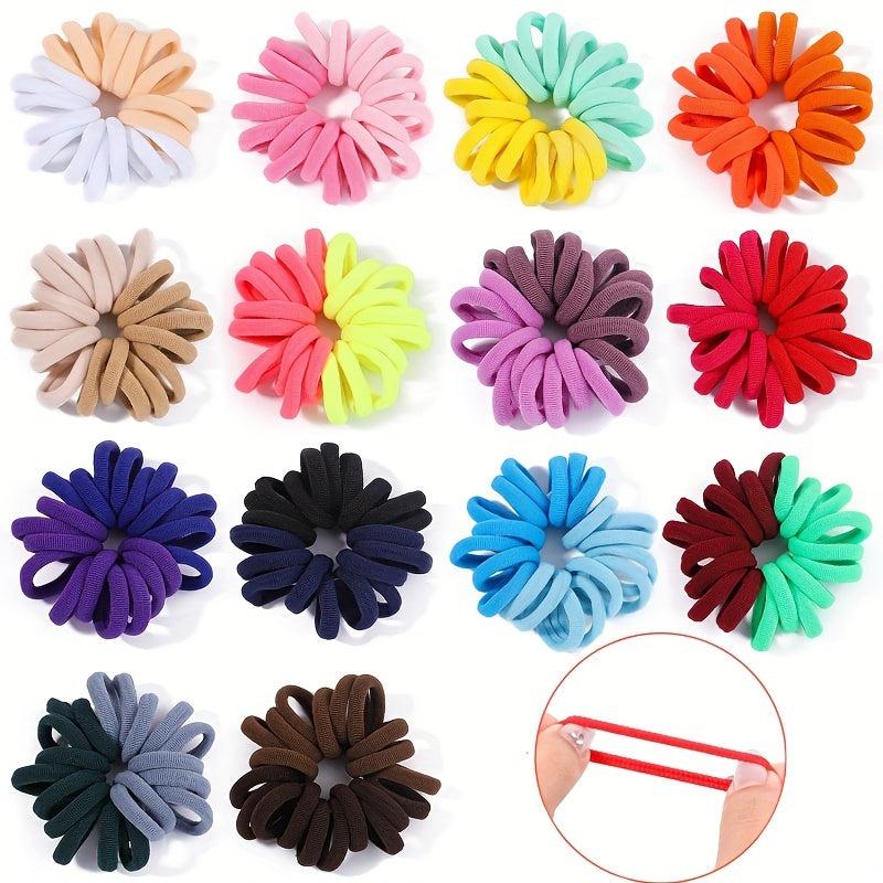 100pcs Colorful Hair Tie Small Seamless High Elasticity Hair Rope Headwear