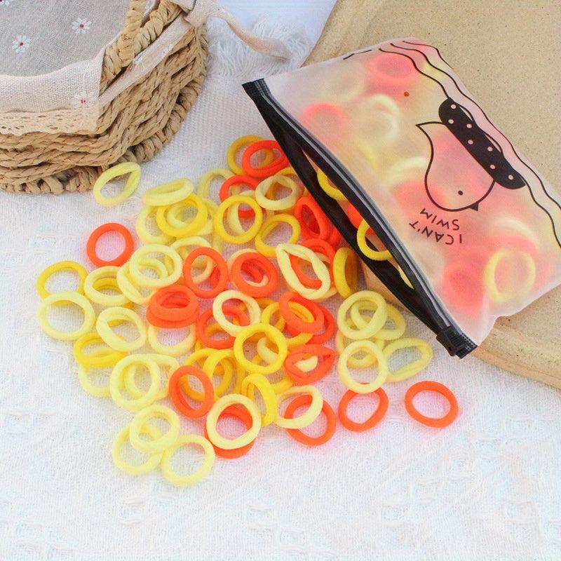 100pcs Colorful Hair Tie Small Seamless High Elasticity Hair Rope Headwear
