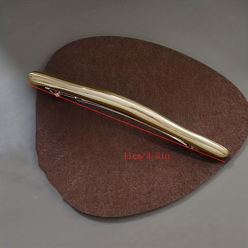Golden Alloy Hair Clip Side Clip Retro Metal Barrette For Women