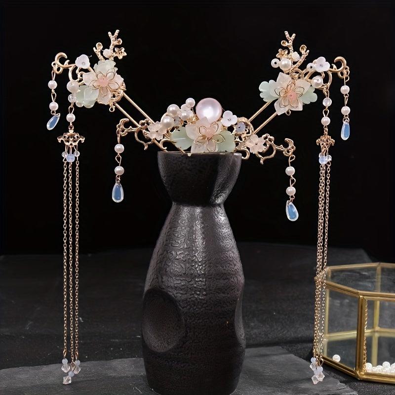 Chinese Hair Pin Hanfu Tassel Hair Pins Hairpin Set Hair Accessories