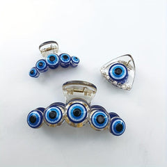 3pcs Devil's Eye Hair Claw Non-slip Ponytail Clip Hair Accessories