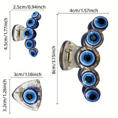 3pcs Devil's Eye Hair Claw Non-slip Ponytail Clip Hair Accessories