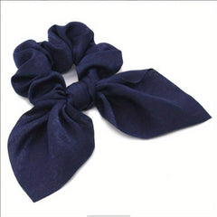 Bowknot Hair Scarf Scrunchies Hair Tie Elastic Hair Scrunchy Ponytail Holder