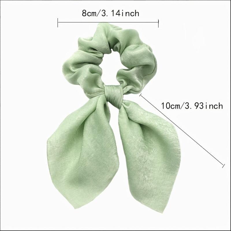 Bowknot Hair Scarf Scrunchies Hair Tie Elastic Hair Scrunchy Ponytail Holder