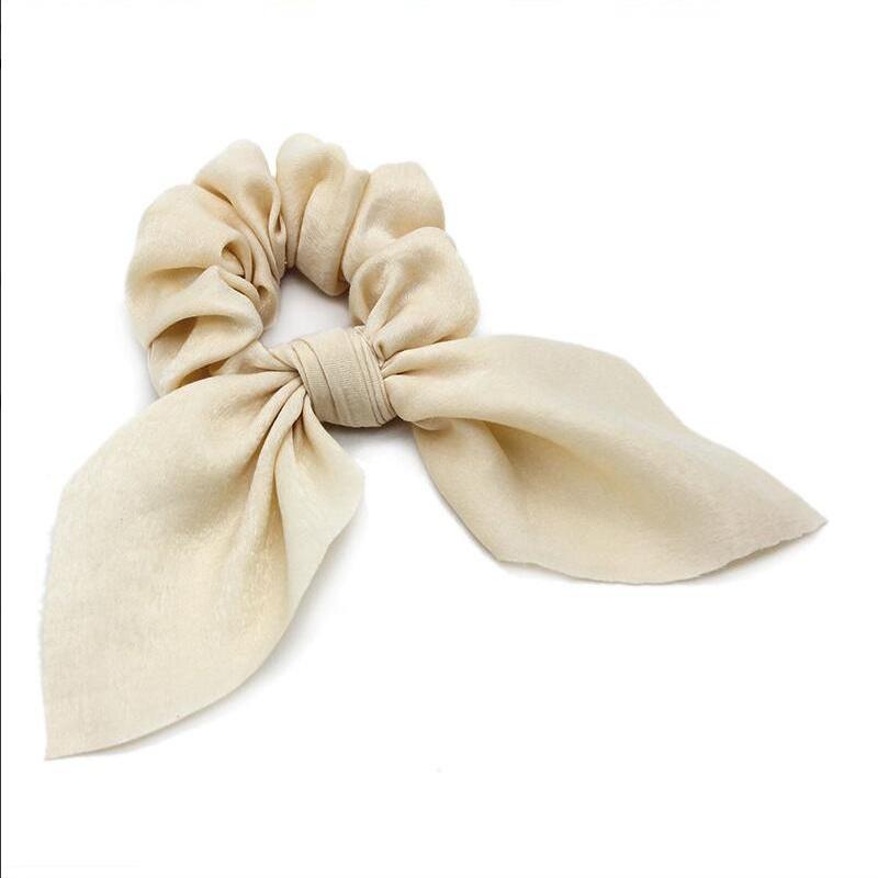 Bowknot Hair Scarf Scrunchies Hair Tie Elastic Hair Scrunchy Ponytail Holder