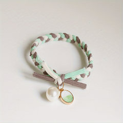 Faux Pearl Decor Hair Tie Braided Hair Ring Hair Rope High Elasticity
