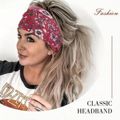 Women Elastic Headband Hair Headband Ladies Yoga Hijab Exercise Wicking Headband