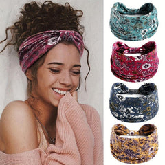 Women Elastic Headband Hair Headband Ladies Yoga Hijab Exercise Wicking Headband