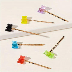 6pcs Cherry Floral Printed Hair Clips for Girls