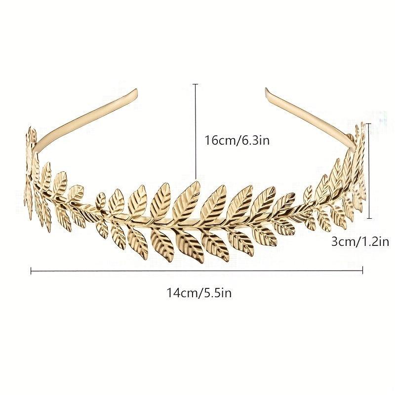 Leaf Headband Hair Hoop Baroque Bridal Jewelry Leaf Tiara Hair Accessories Gift