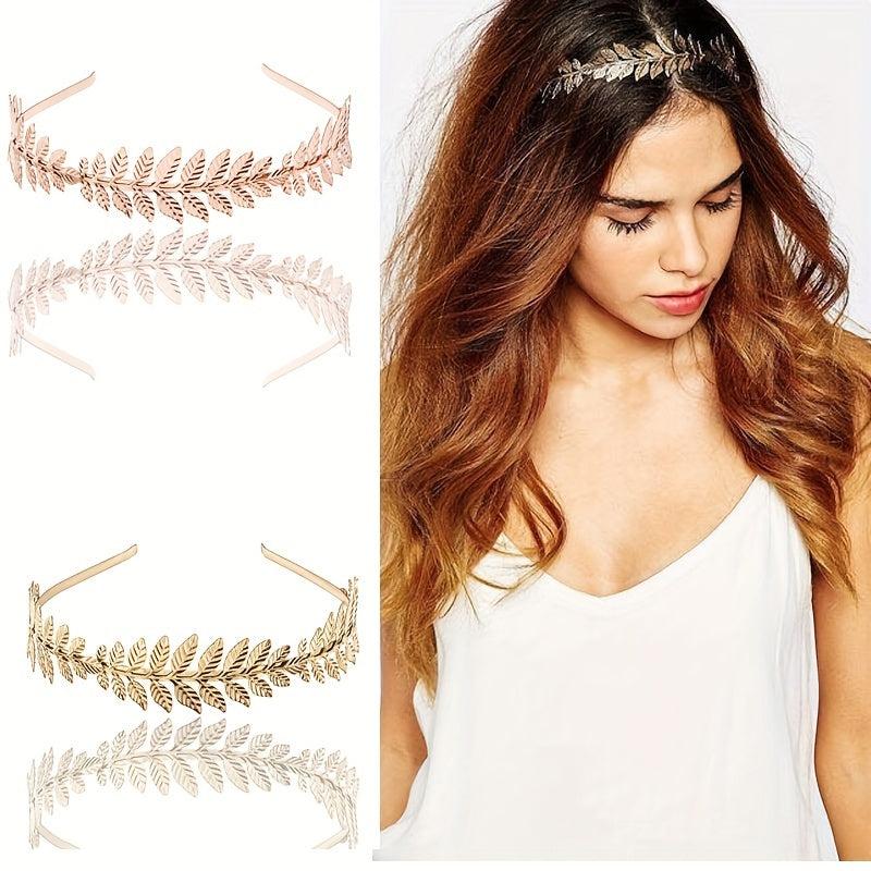 Leaf Headband Hair Hoop Baroque Bridal Jewelry Leaf Tiara Hair Accessories Gift