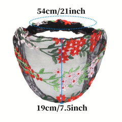 Flower Pattern Headband Wide Lace Hair Band Hair Accessories