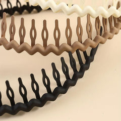 3pcs Nonslip Tooth Headband Wavy Head Hoop Hair Band For Women Girls