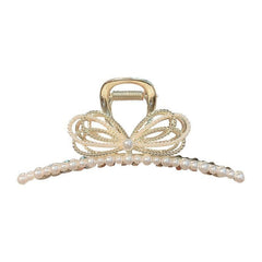 Pearls Hair Claw Bowknot Thick Hair Clip Large Nonslip Hair Styling Accessories