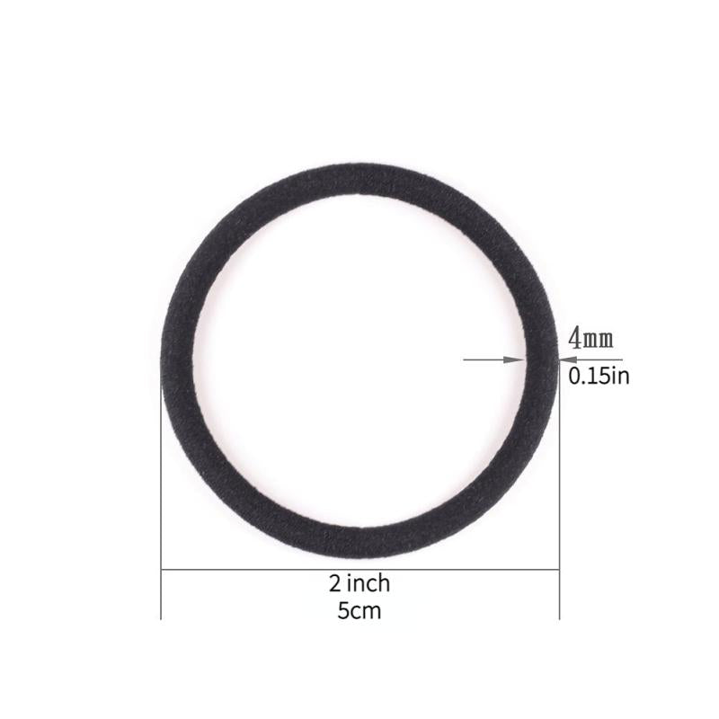 120 Hair Ties For Thick & Curly Hair Ponytail Holders Elastic Band 4mm