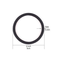 120 Hair Ties For Thick & Curly Hair Ponytail Holders Elastic Band 4mm