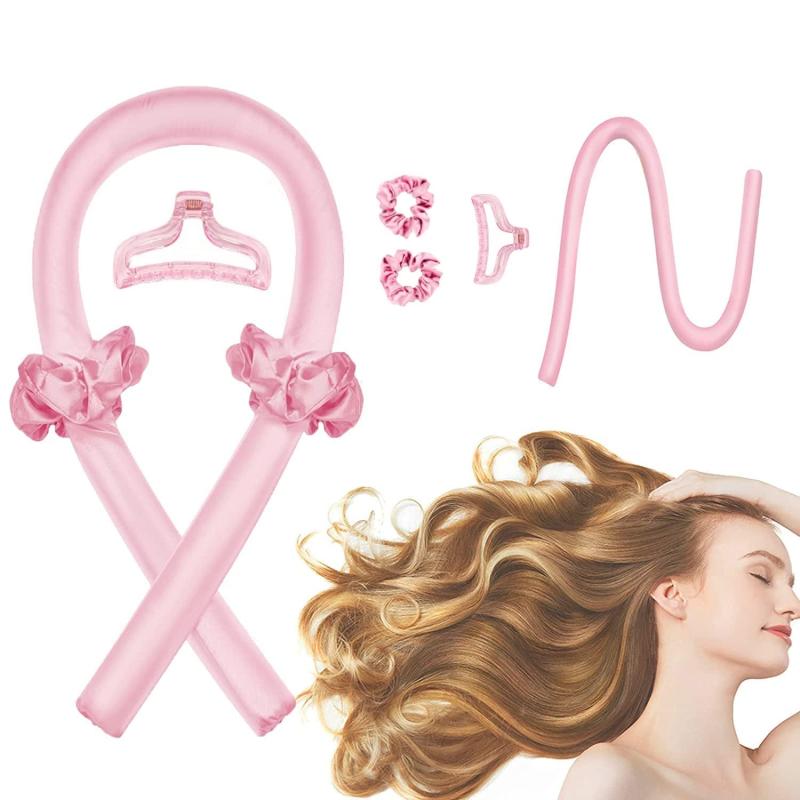 Heatless Curling Rod Headband Hair Curlers To Sleep In No Heat Curl Ribbon