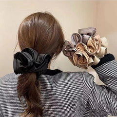 Large Ruffles Scrunchies Elastic Ponytail Holder Hair Accessorie
